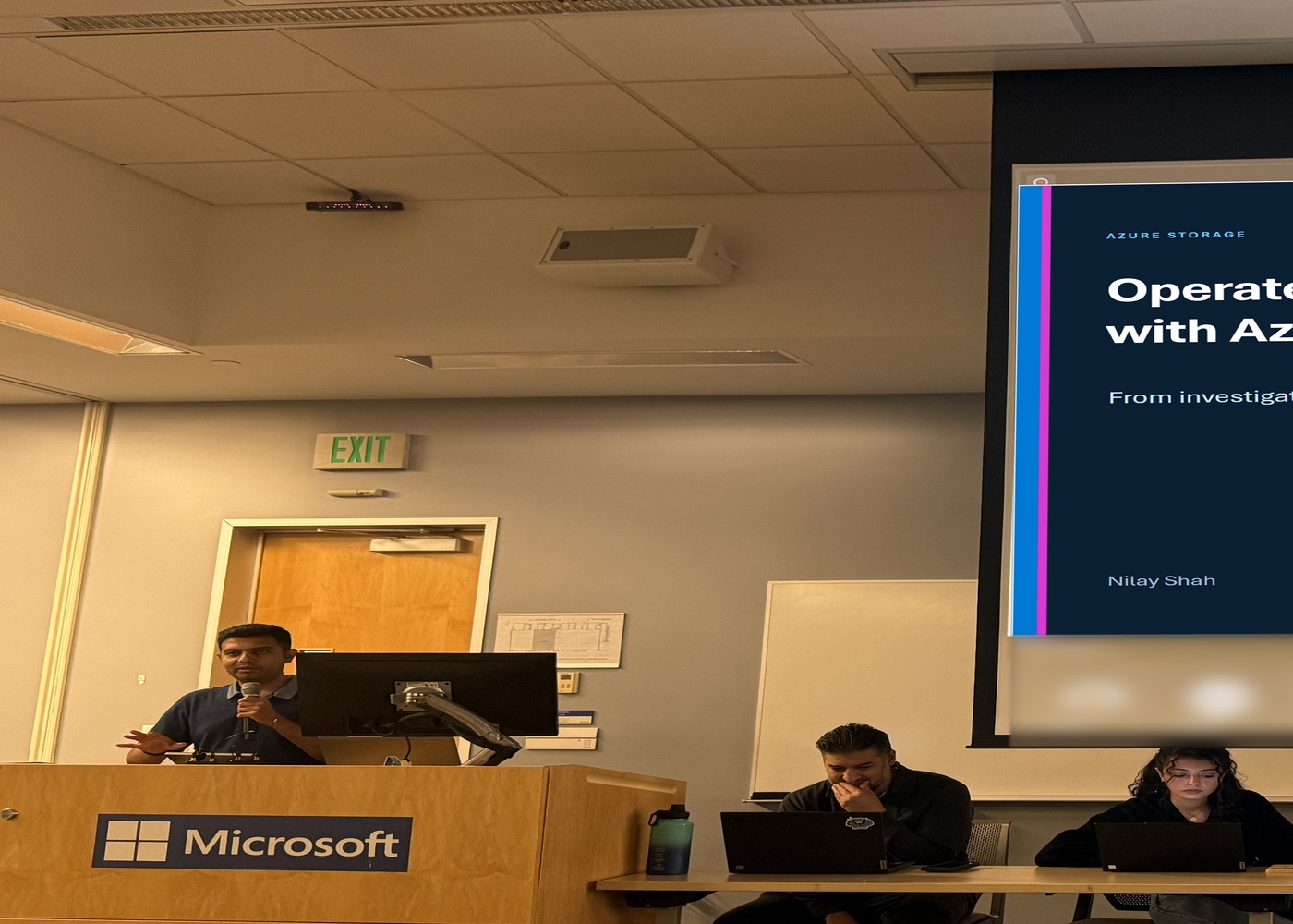Nilay Shah presenting Operate Smarter with Azure SRE Agent